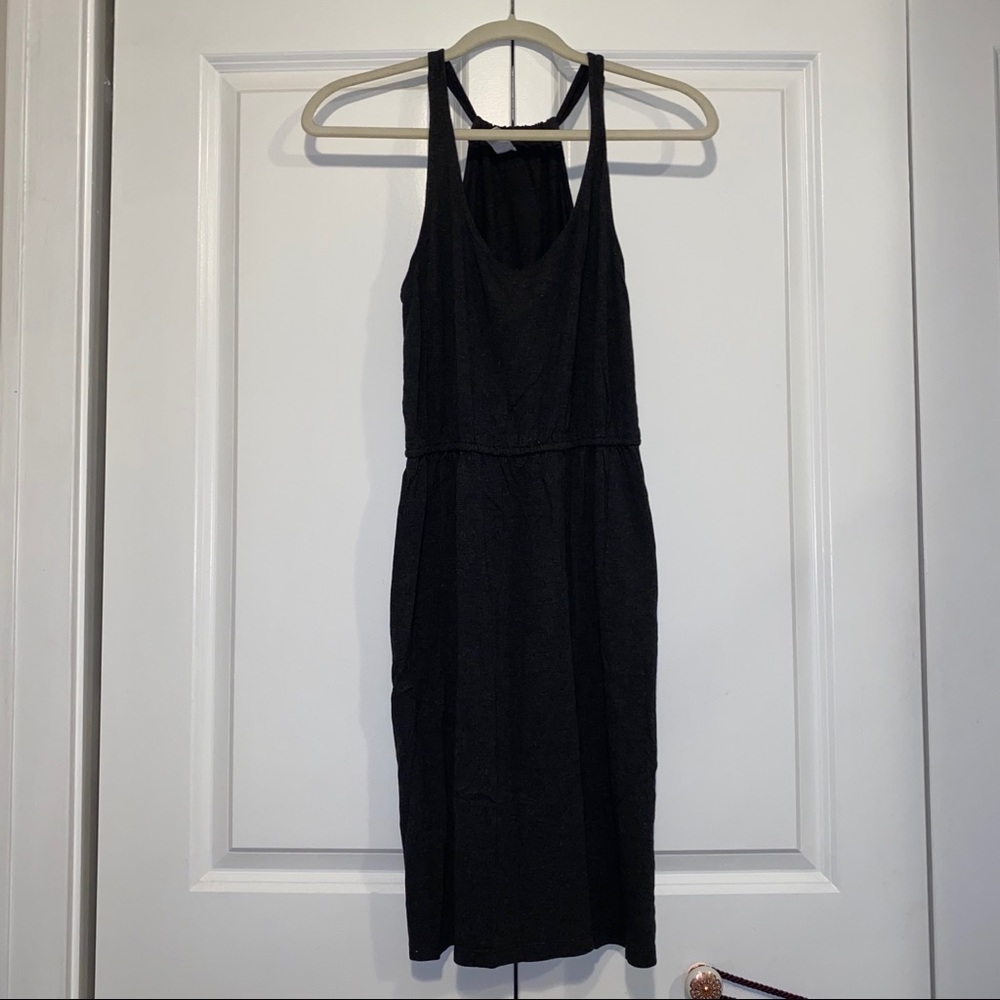 Old Navy summer halter dress in charcoal gray